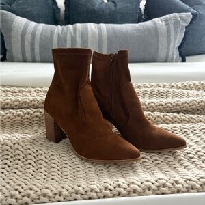 Steve Madden Brown Suede Ankle Boots | Size 8